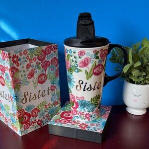 Floral Sister Travel Mug